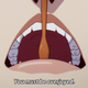 None-too-subtle depiction of slow oral penetration. With a toothbrush.